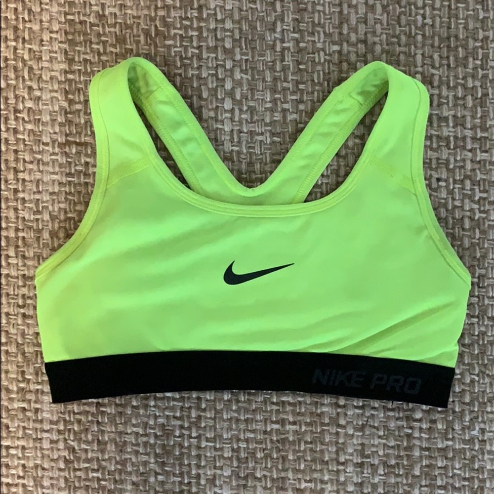 Nike pro neon sports bra XS